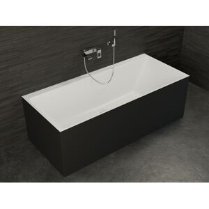 SPALINA Baignoire semi-îlot Murale COBALT 170 Noire L. 170 x l. 75 cm,