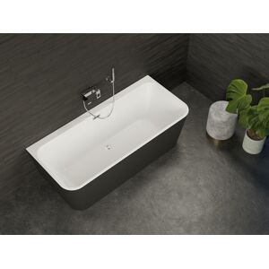 Baignoire semi-îlot murale MINT Noire Mate 170, 170x81cm,