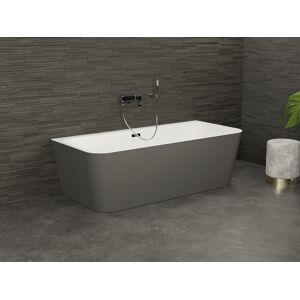 Baignoire semi-îlot Murale MINT 160 Grise 160x75cm,