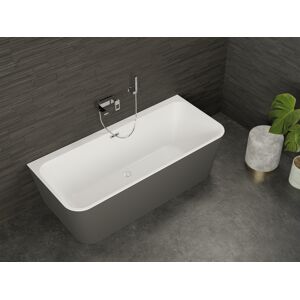 Baignoire semi-îlot murale MINT Grise Mate 170, 170x81cm,