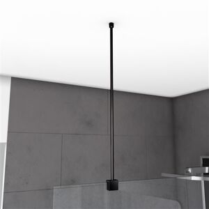 Non communiqué Barre de fixation plafond pour douche a l'italienne laque NOIR MAT - 60cm RECOUPABLE Noir - Publicité
