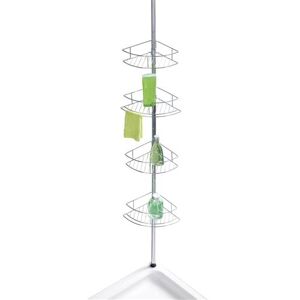 Wenko - Etagère de douche extensible Dolcedo - L. 31 x H. 65/275 cm - Argent argent - Publicité