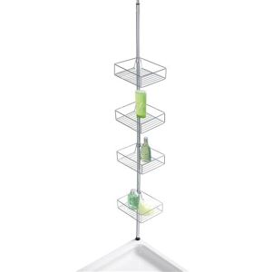 Wenko - Etagère de douche extensible en acier 4 tablettes - H.65/275cm - Argent argent - Publicité