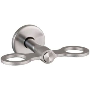 Porte bouteille de savon double en métal massif argent 14 cm - Buster+Punch - Publicité