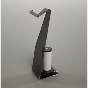 Petrozzi Porte rouleau de papier toilette et brosse de toilette Freccia en Plexiglas 17 C