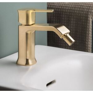 Ritmonio Melangeur de bidet Taormina Oro - GOX GOLDEN BROSSÉ - Avec drain