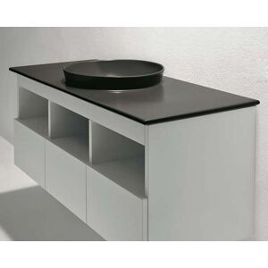 Nic Lavabo de sol intégré 120 cm blanc brillant en céramique