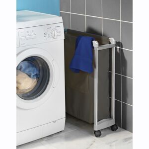 Blancheporte Panier à linge sur roulettes - Blancheporte Gris Unité