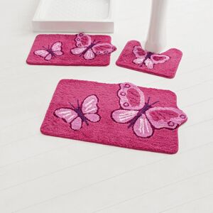 Blancheporte Tapis de bain fantaisie Papillons - Blancheporte Rose Contour : 50x40cm