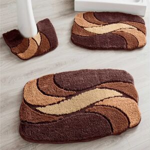 Tapis de bain petales - Blancheporte Marron Contour : 50x40cm