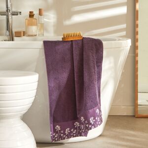 E?ponge coton bouclette 420 g/m2 liteau motif floral - Serviette : 50x100cm - Violet - ColombineCette eponge au motif bucolique et champetre vient egayer votre salle de bain et faire de la toilette un moment reconfortant d'une incroyable douceur. On ne re