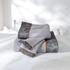 Éponge coton liteau motif jungle - 420 g/m² - Lot De 2 Gants - Gris - ColombineÉvasion garantie dans votre salle de bain avec cette eponge moelleuse et son liteau imprime feuilles tendance jungle ! Creation exclusive Blancheporte et de qualite superieure 