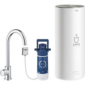 Grohe robinet distributeur simple à "C" RED MONO avec chaudière pour eau bouillante instantanée 30080001 (Boiler L - acier chromé) - Publicité