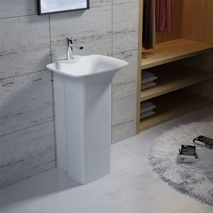 Distribain Vasque totem sur pied en solid surface Ref : SDV30