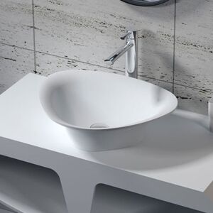 Distribain Vasque a poser triangulaire et evasee en solid surface SDV34