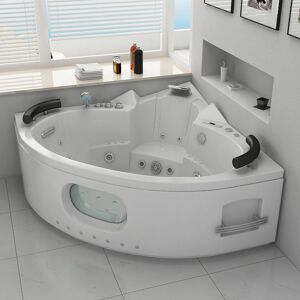 Distribain Baignoire balnéo d'angle Corleone 48 jets