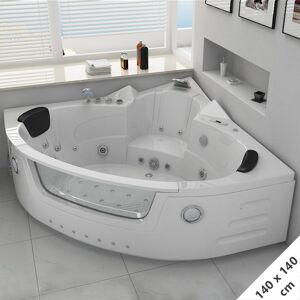 Distribain Baignoire Balnéo d'angle Maeva 39 jets