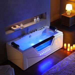 Distribain Baignoire Balneo rectangulaire Oceanie 40 jets + massage des cervicales