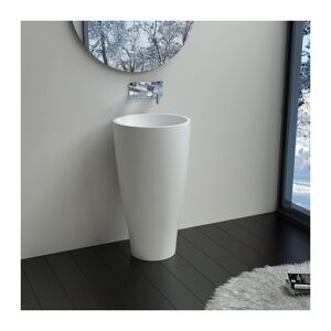 Distribain Vasque totem sur pied en solid surface Réf : SDPW33