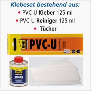 Kit adhesif Airfit 10000KS Adhesif/nettoyant PVC-U 125 ml chacun et chiffons