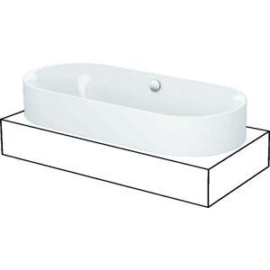 Bette BetteLux baignoire 3467-287CFXXH 180x80x45cm, avec tablier, mi-hauteur, etoile blanc