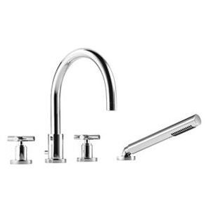 Dornbracht 4 trous Tara . 2751289200 chrome, monte sur jante, levier transversal