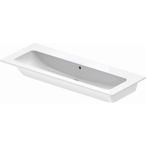 Duravit Me by Starck vasque pour meuble 2361120060 123 x 49 cm, sans trou pour robinet, avec trop-plein, avec plage de robinetterie, blanc