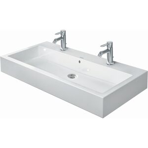 Duravit vasque Vero 0454100026 100 x 47 cm, blanc, meulé, avec trous pour robinetterie 801 - Publicité