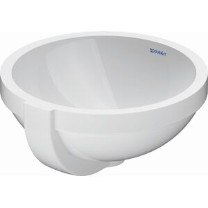 Duravit Architec lavabo à encastrer 0319320000 Ø 32,5 cm, blanc , installation par le bas, sans trou pour robinetterie, banque de trous pour robinetterie, avec trop-plein