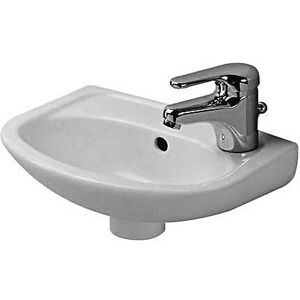 Duravit Lave-mains Duraplus Compact 36,5 x 26,5 cm, pergamon, trou pour robinet sur le côté.