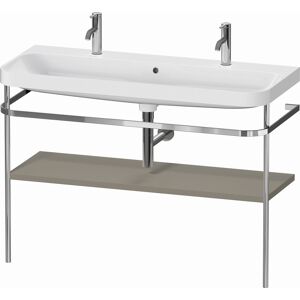 Duravit Happy D.2 Plus combinaison lavabo pour meuble HP4849O92920000 117,5x49cm, 1 trou pour robinetterie, avec console en métal, gris pierre satiné mat - Publicité