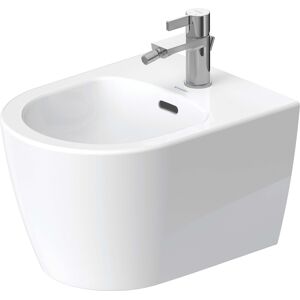 Duravit Soleil by Starck wall Bidet 22981500001 37x48cm, avec trou pour robinetterie, trop-plein, rangée de trous pour robinetterie, blanc WonderGliss - Publicité