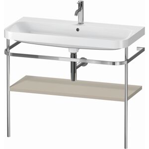 Combinaison lavabo Duravit Happy D.2 Plus HP4838O6060 97,5 x 49 cm, 1 trou pour robinetterie, finition taupe satiné, avec console en métal - Publicité