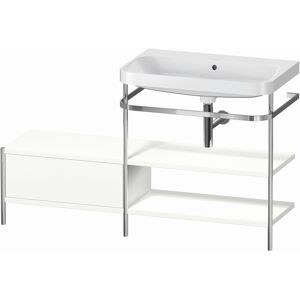 Combinaison lavabo pour meuble Duravit Happy D.2 Plus HP4847N3636 140 x 49 cm, sans trou pour robinetterie, blanc , avec console en métal - Publicité