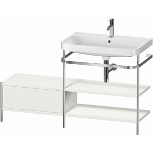 Combinaison lavabo pour meuble Duravit Happy D.2 Plus HP4847O3939 140 x 49 cm, 1 trou pour robinetterie, nordic blanc , avec console en métal - Publicité