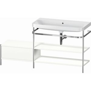 Combinaison lavabo pour meuble Duravit Happy D.2 Plus HP4848N3636 160 x 49 cm, sans trou pour robinetterie, blanc , avec console en métal - Publicité