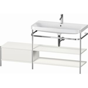 Combinaison lavabo pour meuble Duravit Happy D.2 Plus HP4848O3939 160 x 49 cm, 1 trou pour robinetterie, nordic blanc , avec console en métal - Publicité