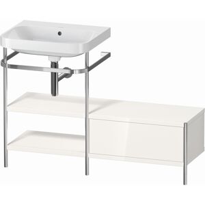 Combinaison lavabo pour meuble Duravit Happy D.2 Plus HP4850N2222 120 x 49 cm, sans trou pour robinet, brillant blanc , avec console en métal - Publicité