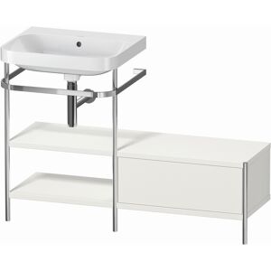 Combinaison lavabo pour meuble Duravit Happy D.2 Plus HP4850N3939 120 x 49 cm, sans trou pour robinet, blanc , avec console en métal - Publicité
