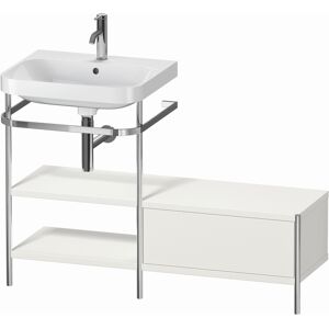 Combinaison lavabo pour meuble Duravit Happy D.2 Plus HP4850O3939 120 x 49 cm, 1 trou pour robinetterie, nordic blanc , avec console en métal - Publicité
