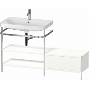 Combinaison lavabo pour meuble Duravit Happy D.2 Plus HP4852O3636 140 x 49 cm, 1 trou pour robinetterie, blanc , avec console en métal - Publicité