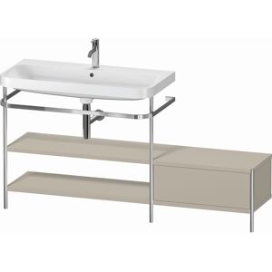 Combinaison lavabo Duravit Happy D.2 Plus HP4853O6060 160 x 49 cm, 1 trou pour robinetterie, finition taupe satiné, avec console en métal - Publicité