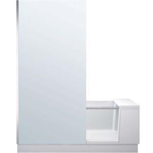 Duravit Shower + Bath baignoire 700454000000000 170 x 75 x 210,5 cm, verre clair, niche, verre à gauche, porte équipée, blanc - Publicité