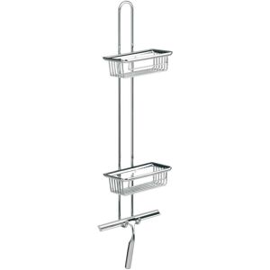 Emco System 2 356600108 Etagere murale 2 corbeilles porte-savon, 1 raclette