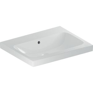 Geberit iCon lavabo 501847003 60x48cm, sans trou de coulee, avec trop - plein, pour plan de travail, blanc