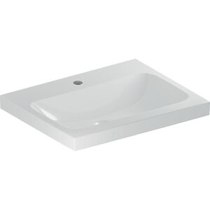 Geberit iCon lavabo 501847005 60x48cm, trou de robinetterie central, sans trop - plein, pour plan de travail, blanc