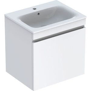 Geberit Renova Plan meuble vasque 501915018 60x62,2x48cm, corps / façade blanc brillant, vasque blanc / KeraTect - Publicité