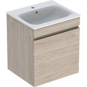 Geberit Renova Plan meuble vasque 501914008 55x62,2x48cm, corps enduit noyer clair, vasque blanc / KeraTect - Publicité