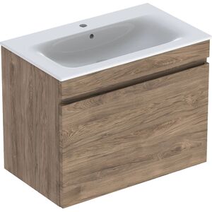 Geberit Renova Plan meuble vasque 501916JR8 80x62,2x48cm, corps noyer revêtu, vasque blanc / KeraTect - Publicité