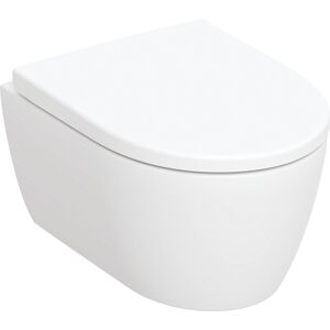 Geberit iCon washdown WC set 502381001 36x49cm, projection raccourcie, forme fermée, sans rebord, avec siège WC , blanc - Publicité